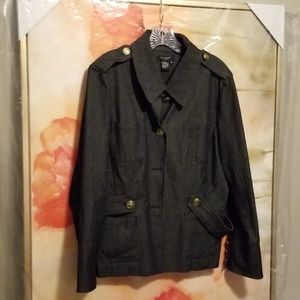 Super cute black denim, lightweight. Jacket